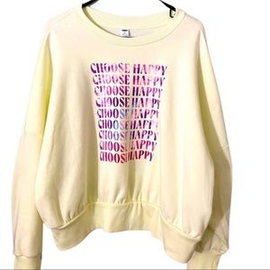 LAST ONE NWT CHOOSE HAPPY GRAPHIC SWEATSHIRT SIZE XXL